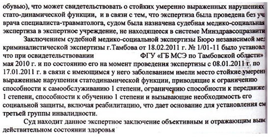 Решение Ленинского районного суда г. Тамбова от 16.03.2011 г.